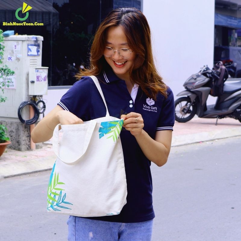 Túi canvas in logo VivaGift — mẫu 22