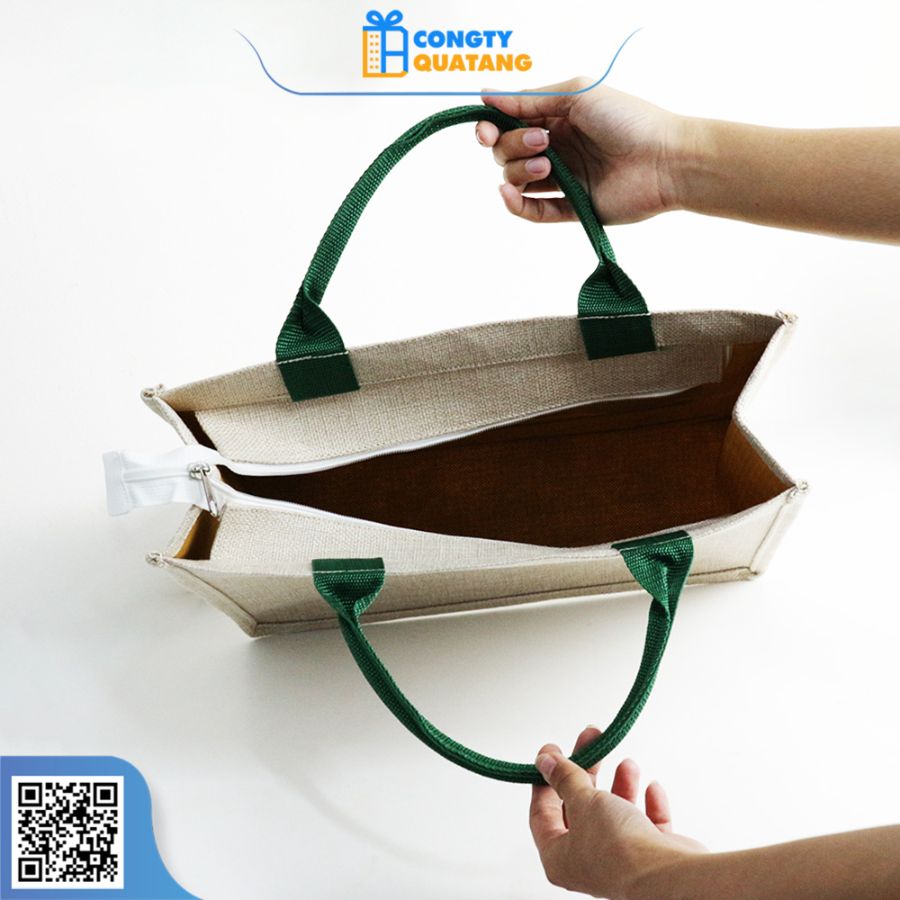 Túi đay in logo VivaGift — mẫu 14